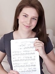 Kristina Amanda gets naked with music notes