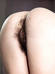 Hairy woman Selena enjoys stripping and playing